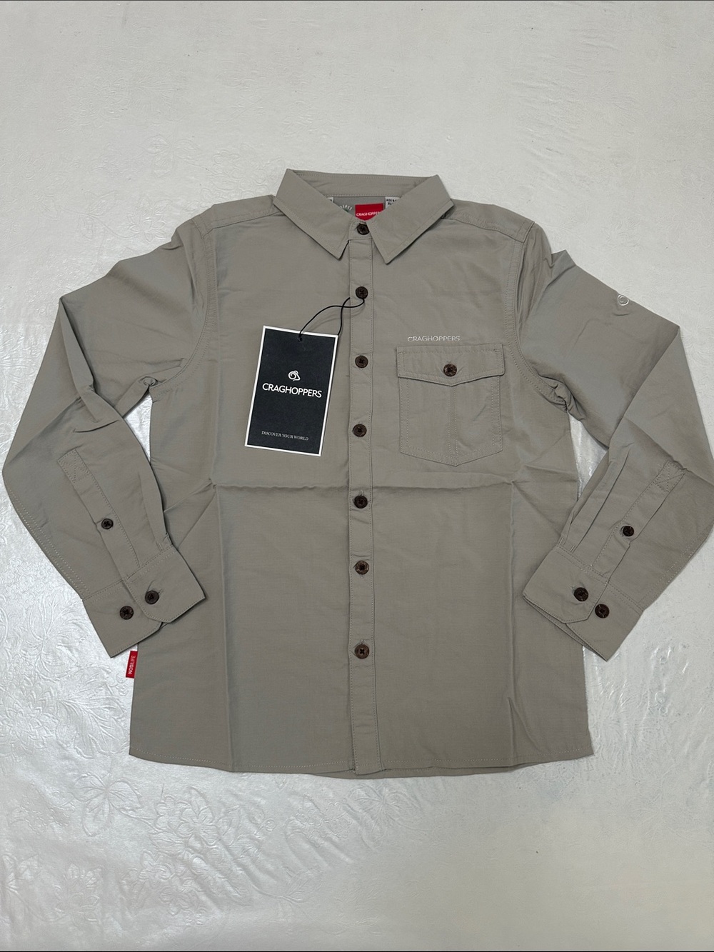 Craghoppers NOSILIFE EMERSON long sleeve shirt - Parchment